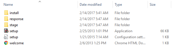 image of the setup window