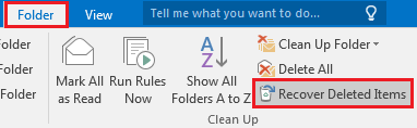 Recover Deleted Items