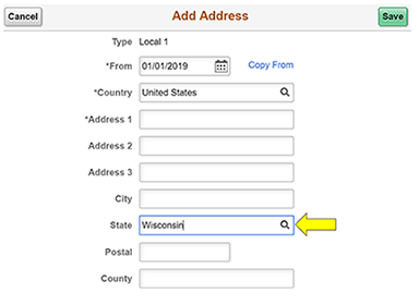 Add Address field