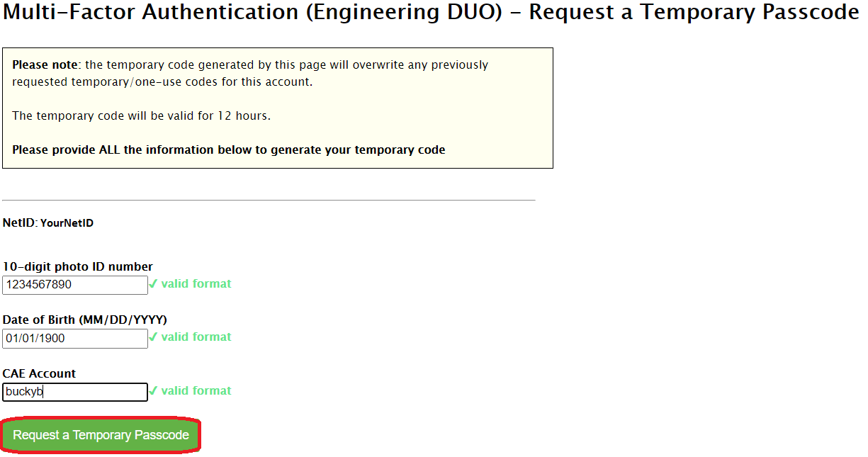 Request Code